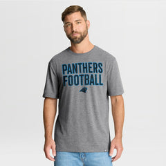Carolina Panthers First Down Tribute Tri-Blend T-Shirt Heather Gray