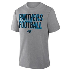 Carolina Panthers First Down Tribute Tri-Blend T-Shirt Heather Gray