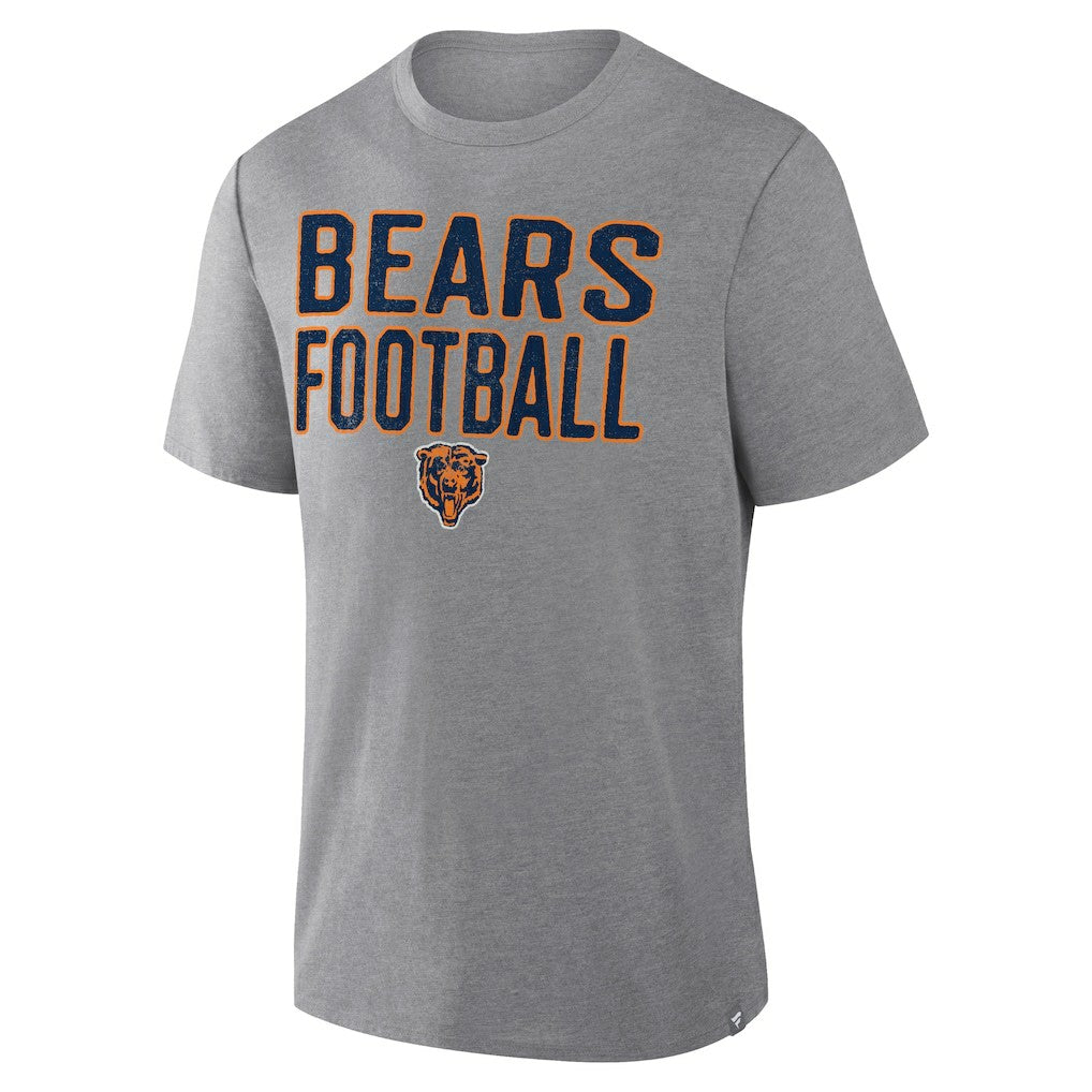 Chicago Bears First Down Tribute Tri-Blend T-Shirt Heather Gray