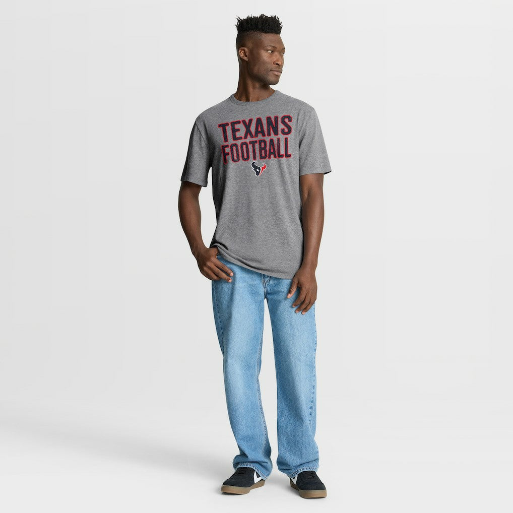 Houston Texans First Down Tribute Tri-Blend T-Shirt Heather Gray