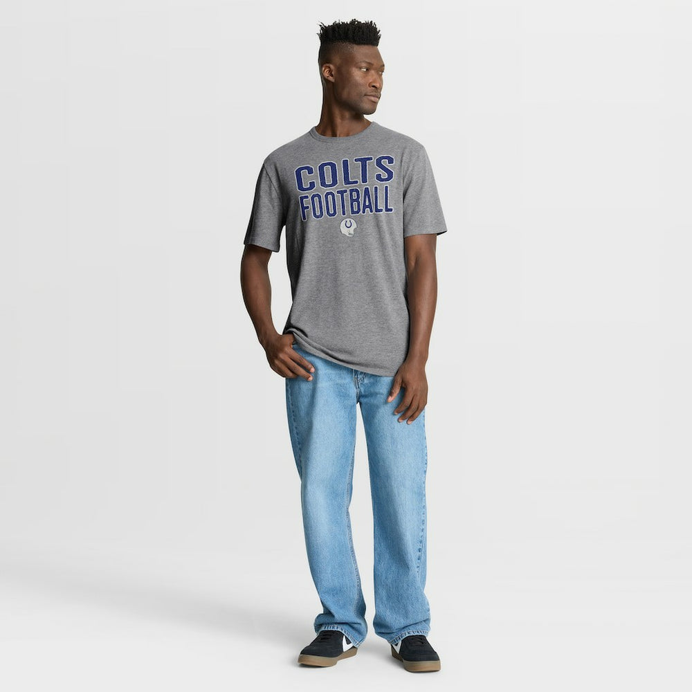 Indianapolis Colts First Down Tribute Tri-Blend T-Shirt Heather Gray