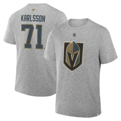 NHL William Karlsson Vegas Golden Knights Fanatics Authentic Stack Name & Number T-Shirt - Heather Gray