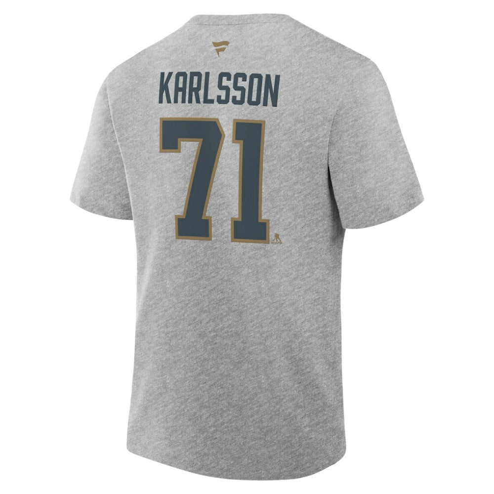 NHL William Karlsson Vegas Golden Knights Fanatics Authentic Stack Name & Number T-Shirt - Heather Gray