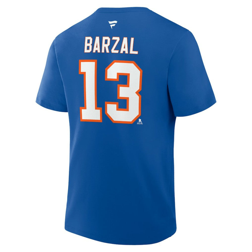 NHL Mathew Barzal New York Islanders Fanatics Authentic Stack Name & Number T-Shirt - Royal