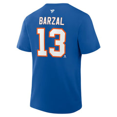 NHL Mathew Barzal New York Islanders Fanatics Authentic Stack Name & Number T-Shirt - Royal