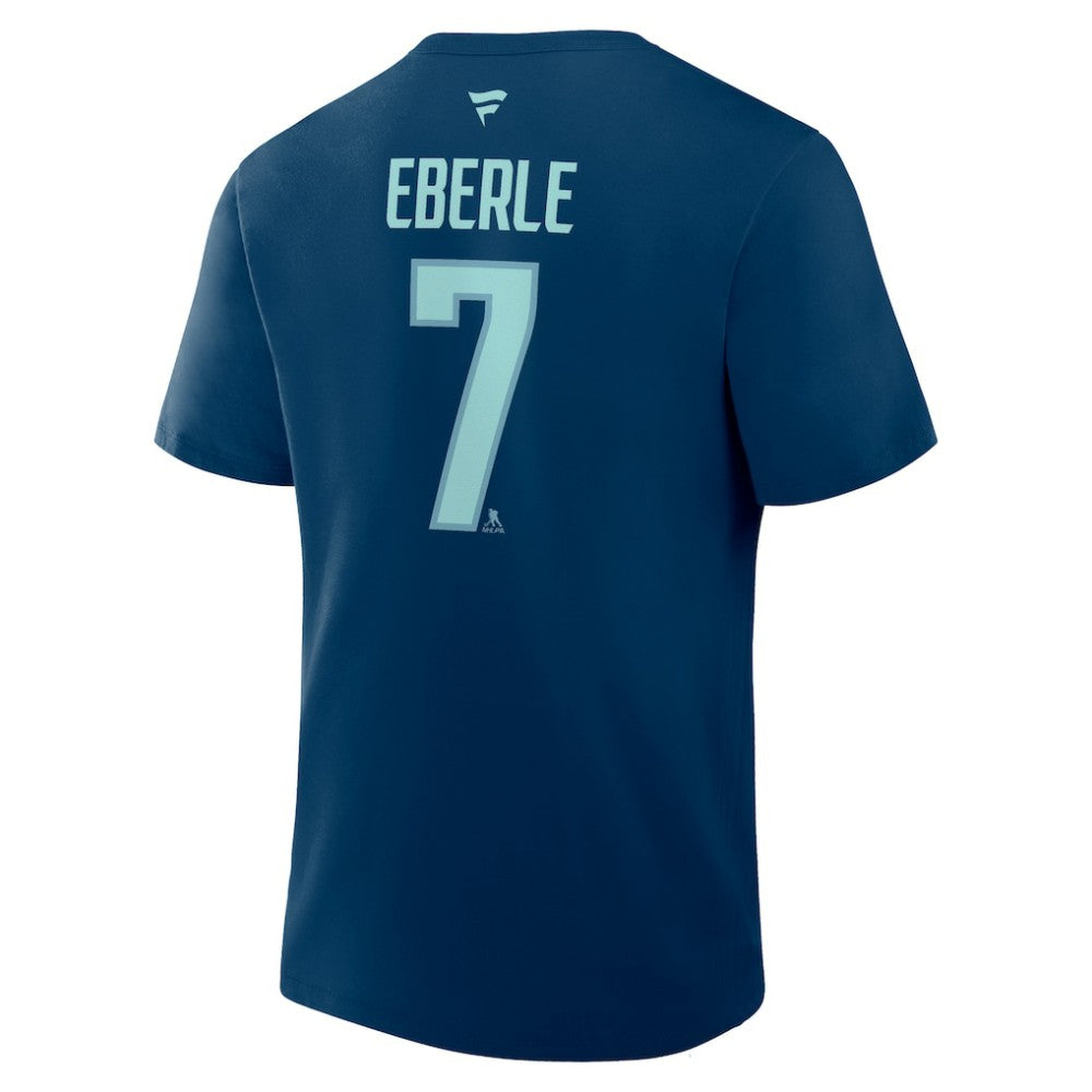 NHL Jordan Eberle Seattle Kraken Fanatics Authentic Stack Name & Number T-Shirt - Navy