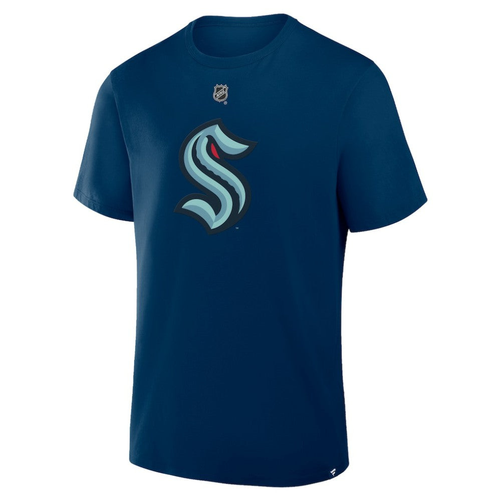 NHL Philipp Grubauer Seattle Kraken Fanatics Authentic Stack Name & Number T-Shirt - Navy