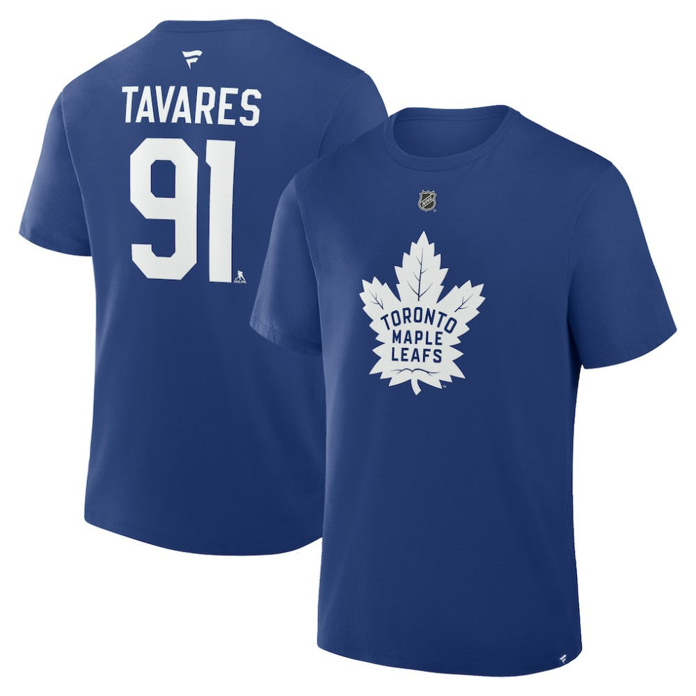 NHL John Tavares Toronto Maple Leafs Fanatics Authentic Stack Name & Number T-Shirt - Blue