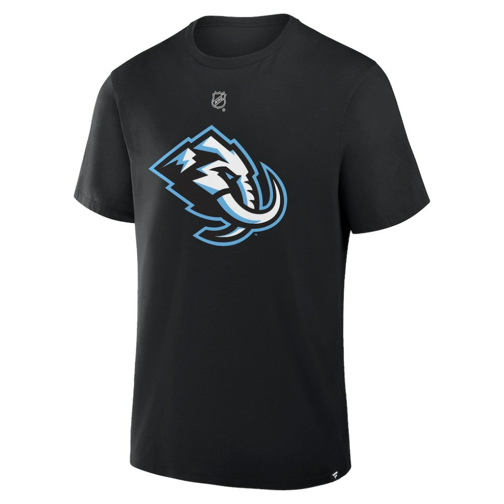 NHL Logan Cooley Utah Mammoth Fanatics Authentic Stack Name & Number T-Shirt - Black