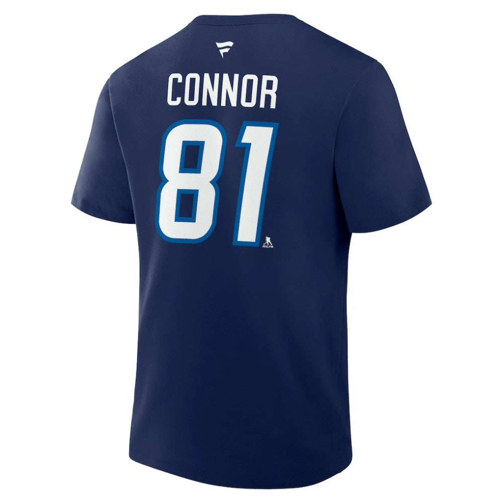 NHL Kyle Connor Winnipeg Jets Fanatics Authentic Stack Name & Number T-Shirt - Navy