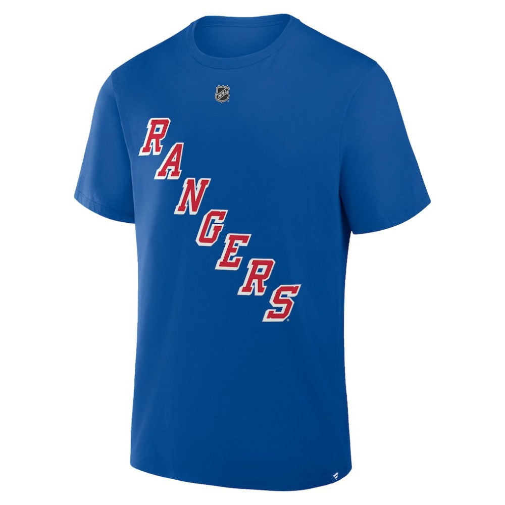 NHL Adam Fox New York Rangers Fanatics Authentic Stack Name & Number T-Shirt - Blue