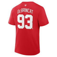 NHL Alex DeBrincat Detroit Red Wings Fanatics Authentic Stack Name & Number T-Shirt - Red
