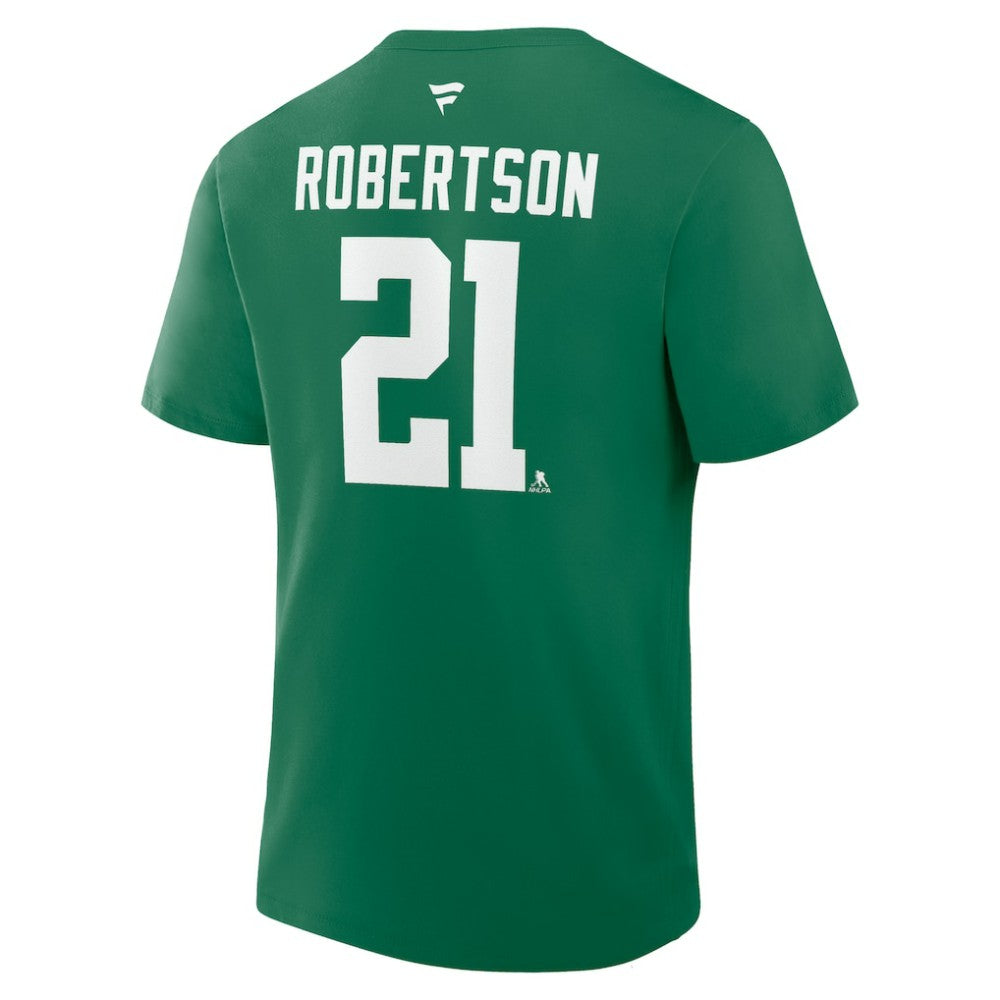 NHL Jason Robertson Dallas Stars Fanatics Authentic Stack Name & Number T-Shirt - Kelly Green