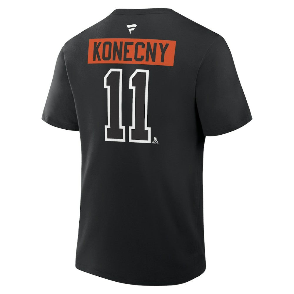 NHL Travis Konecny Philadelphia Flyers Fanatics Authentic Stack Name & Number T-Shirt - Black