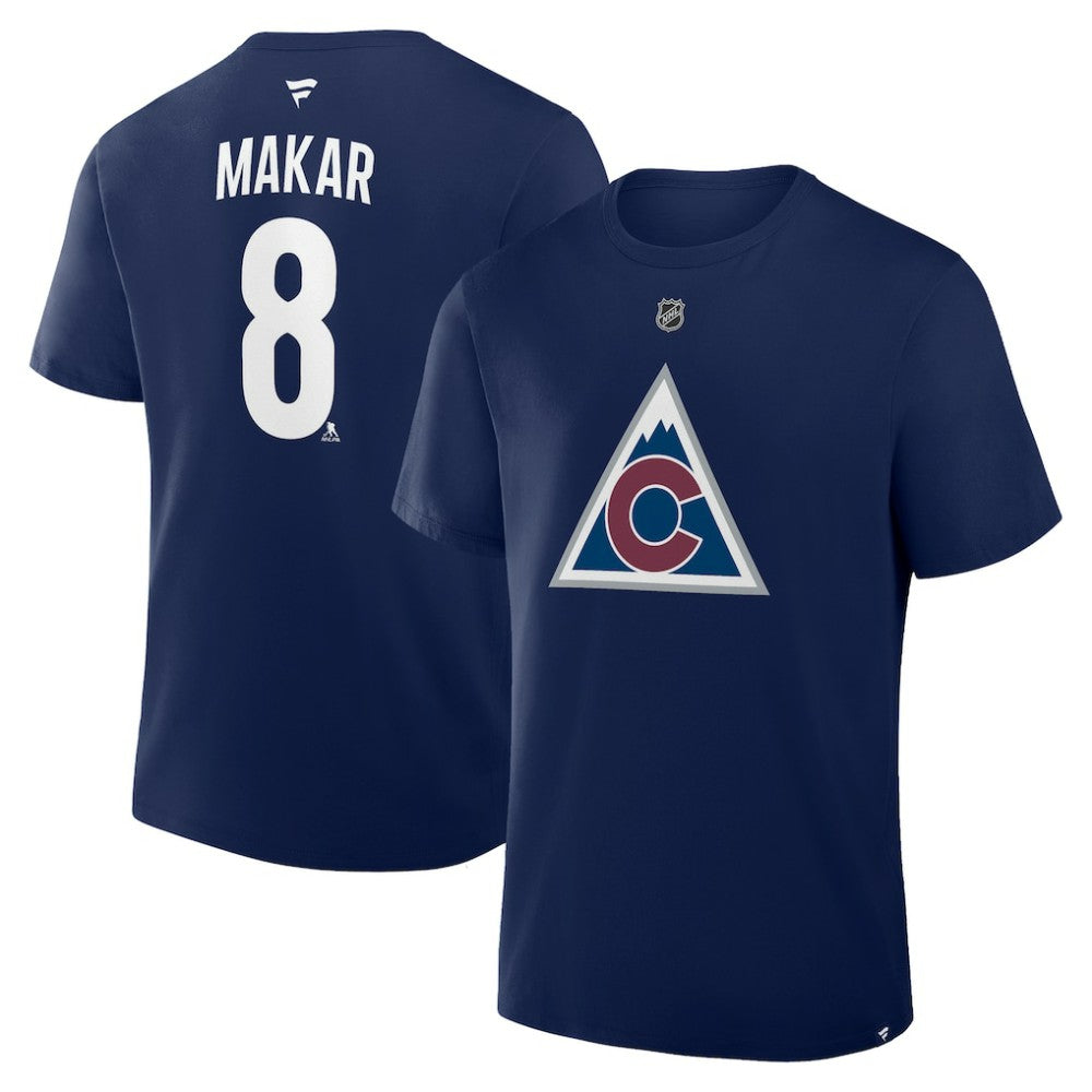NHL Cale Makar Colorado Avalanche Fanatics Authentic Stack Name & Number T-Shirt - Navy