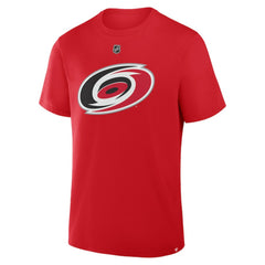 NHL Sebastian Aho Carolina Hurricanes Fanatics Authentic Stack Name & Number T-Shirt - Red