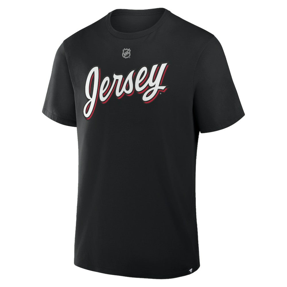 NHL Jacob Markstrom New Jersey Devils Fanatics Authentic Stack Name & Number T-Shirt - Black