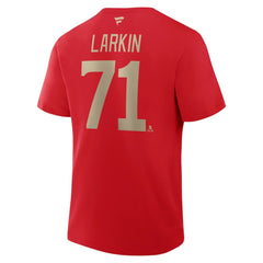 NHL Dylan Larkin Detroit Red Wings Fanatics Authentic Stack Name & Number T-Shirt - Red