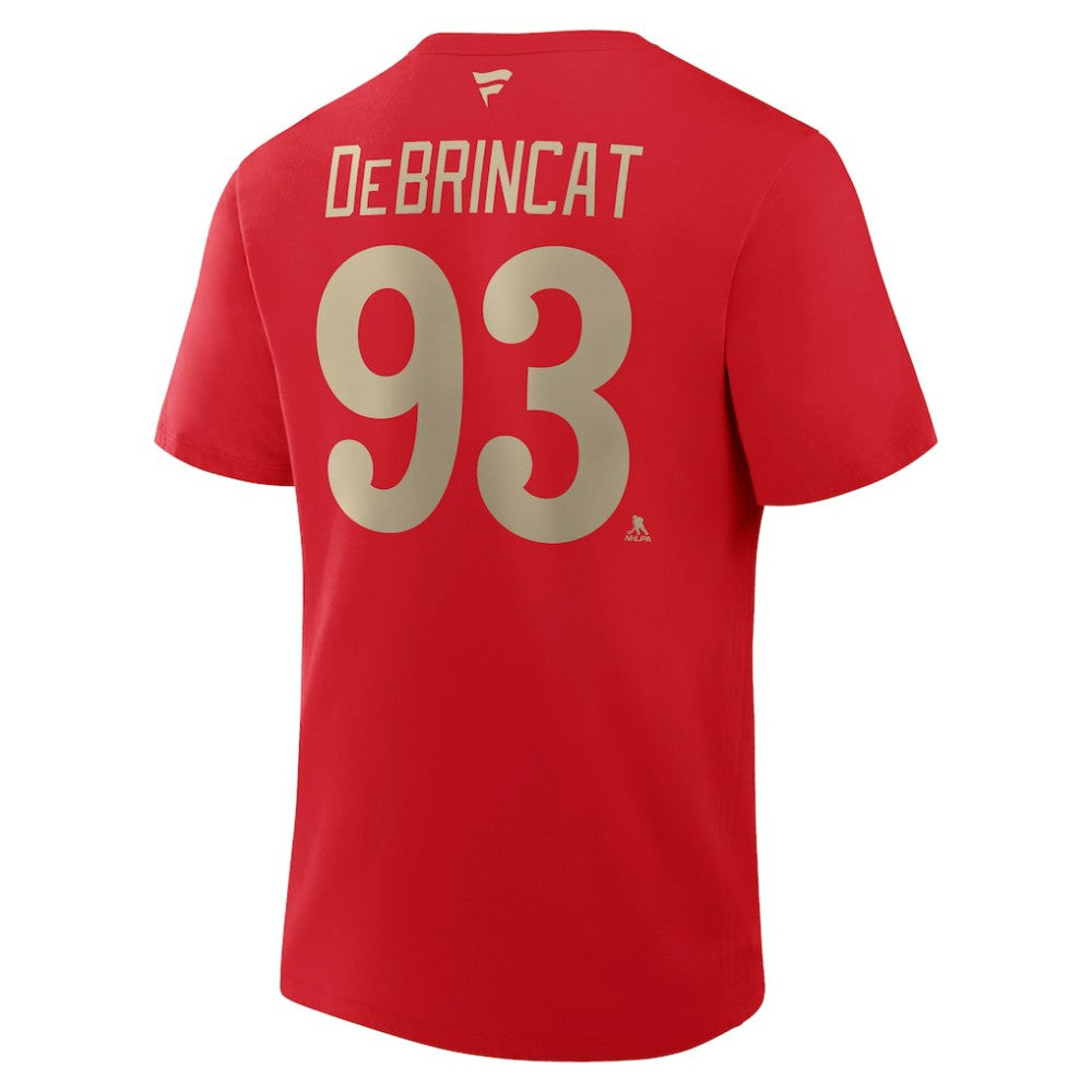 NHL Alex DeBrincat Detroit Red Wings Fanatics Authentic Stack Name & Number T-Shirt - Red