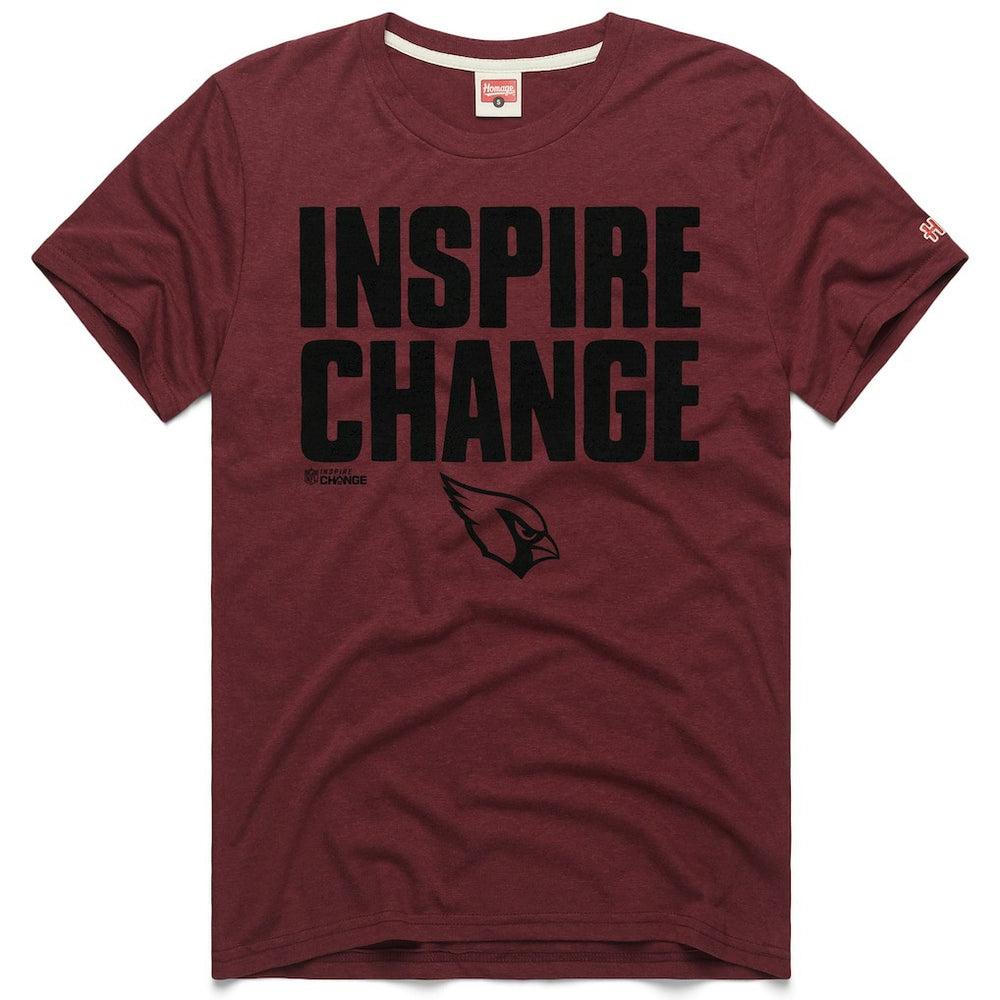 Arizona Cardinals Homage Unisex 2024 Inspire Change Tri-Blend T-Shirt Cardinal