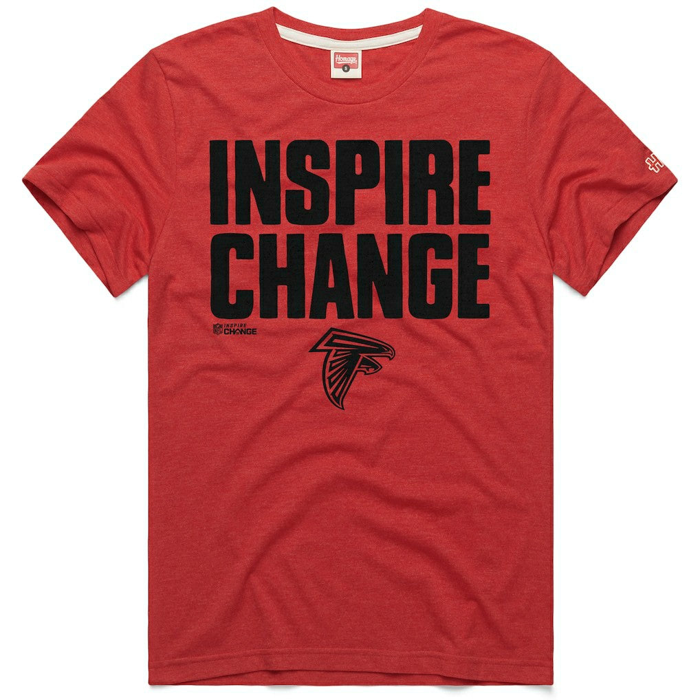 Atlanta Falcons Homage Unisex 2024 Inspire Change Tri-Blend T-Shirt Red