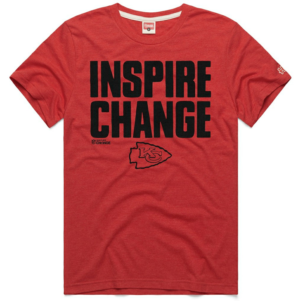 Kansas City Chiefs Homage Unisex 2024 Inspire Change Tri-Blend T-Shirt Red