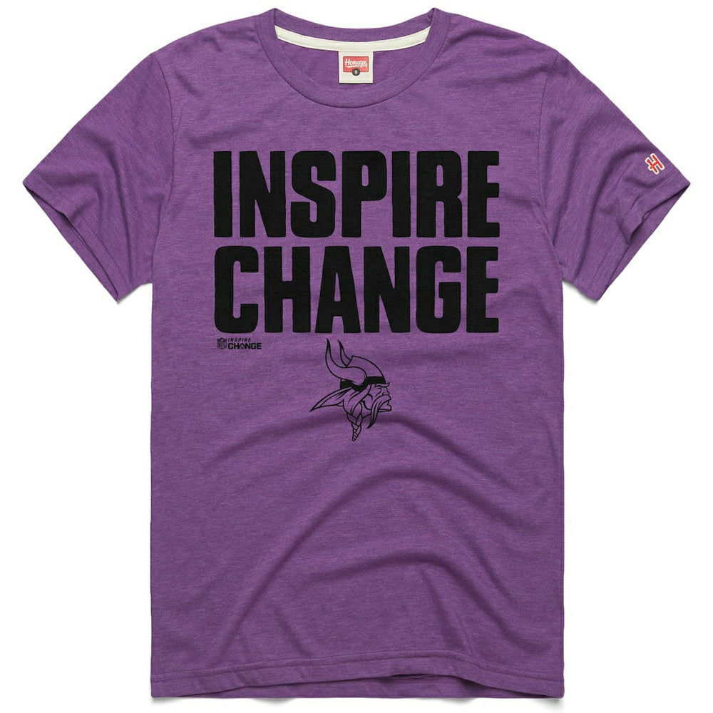 Minnesota Vikings Homage Unisex 2024 Inspire Change Tri-Blend T-Shirt Purple