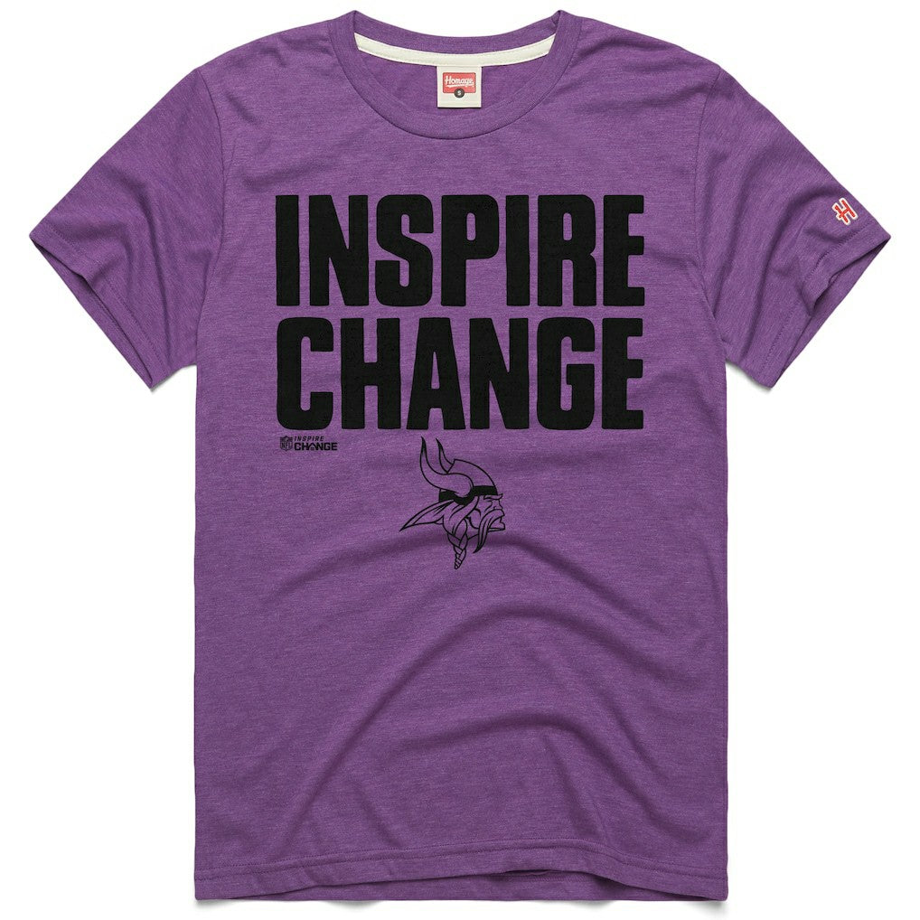 Minnesota Vikings Homage Unisex 2024 Inspire Change Tri-Blend T-Shirt Purple