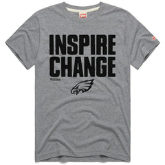 Philadelphia Eagles Homage Unisex 2024 Inspire Change Tri-Blend T-Shirt Gray