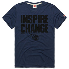 Tennessee Titans Homage Unisex 2024 Inspire Change Tri-Blend T-Shirt Navy