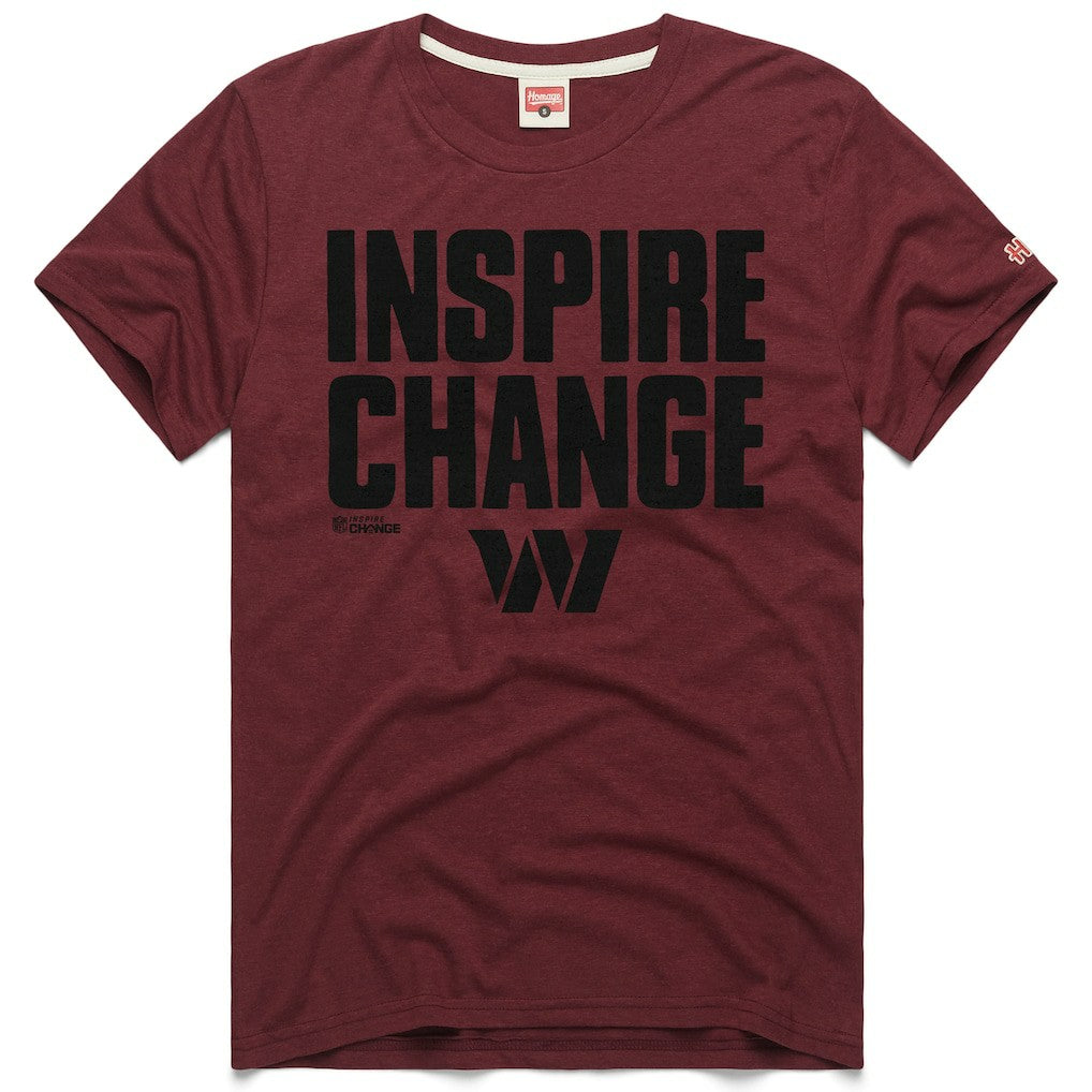 Washington Commanders Homage Unisex 2024 Inspire Change Tri-Blend T-Shirt Burgundy