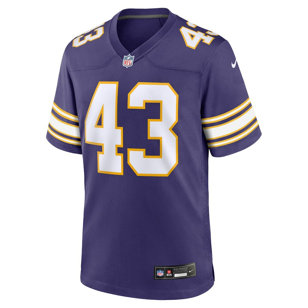 NFL Andrew Van Ginkel Minnesota Vikings Alternate Game Jersey - Purple