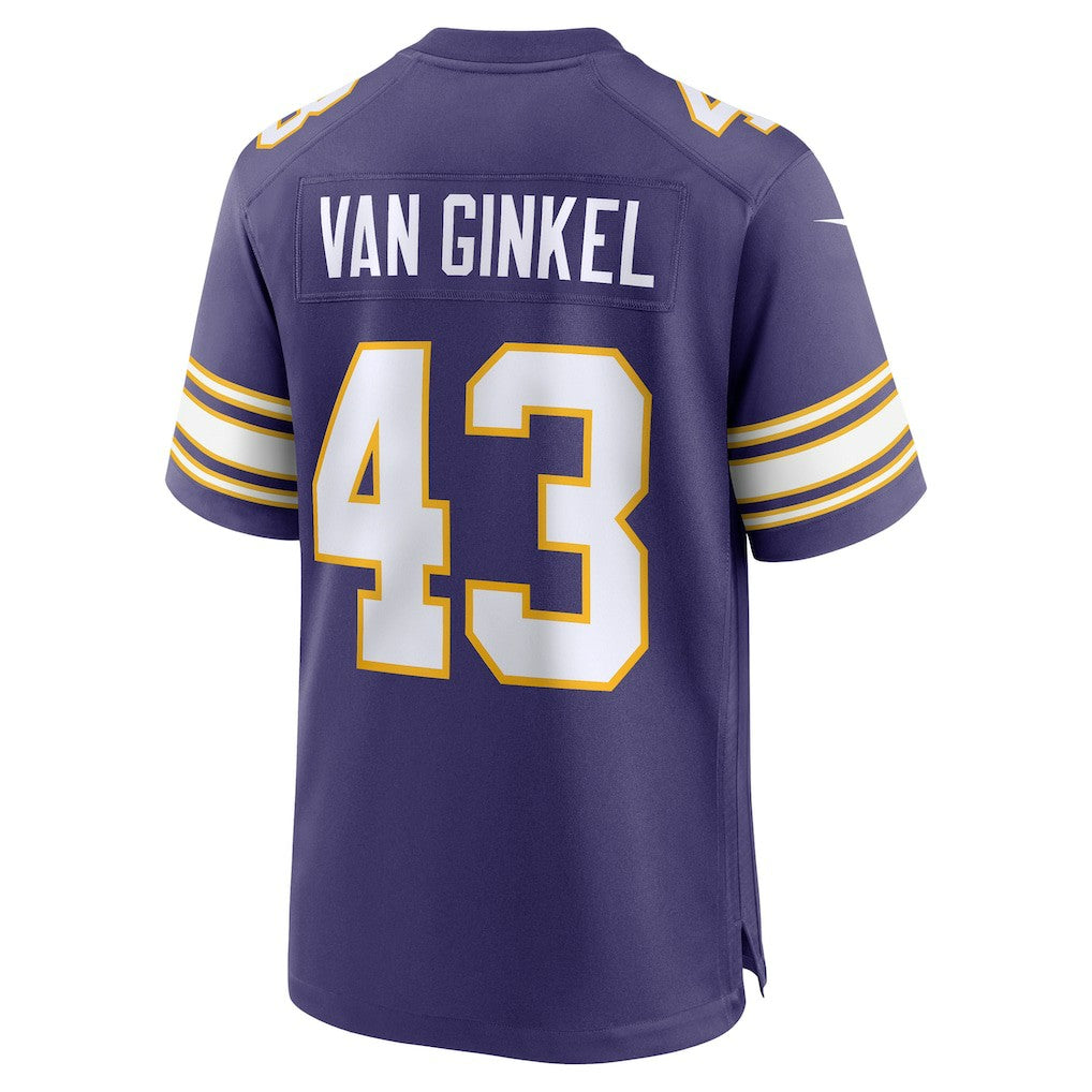 NFL Andrew Van Ginkel Minnesota Vikings Alternate Game Jersey - Purple