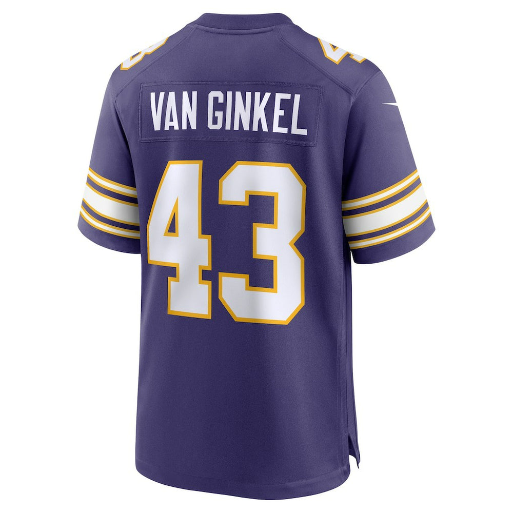 NFL Andrew Van Ginkel Minnesota Vikings Alternate Game Jersey - Purple