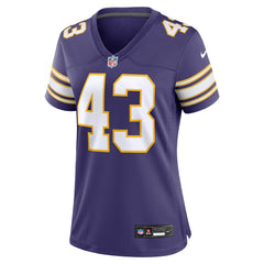 NFL Andrew Van Ginkel Minnesota Vikings Women's Alternate Game Jersey - Purple