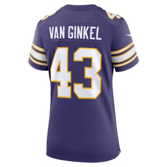 NFL Andrew Van Ginkel Minnesota Vikings Women's Alternate Game Jersey - Purple