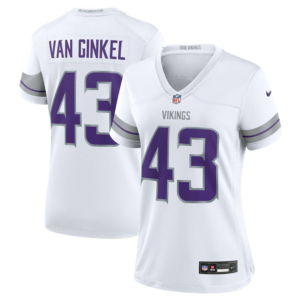 NFL Andrew Van Ginkel Minnesota Vikings Women's Alternate Game Jersey - White