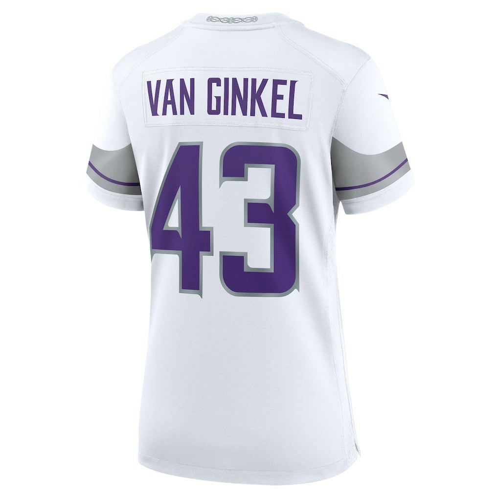 NFL Andrew Van Ginkel Minnesota Vikings Women's Alternate Game Jersey - White
