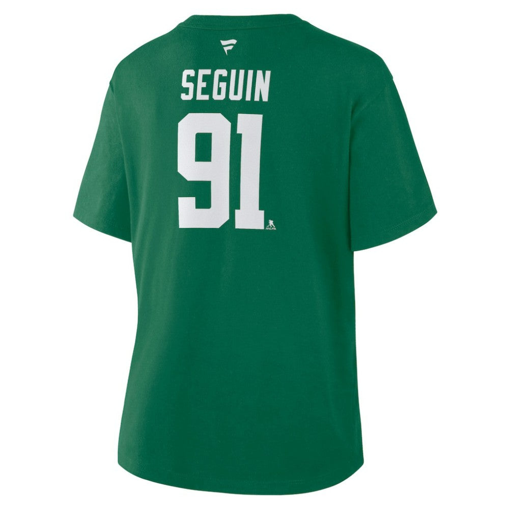 NHL Tyler Seguin Dallas Stars Fanatics Women's Authentic Stack Name & Number T-Shirt - Kelly Green