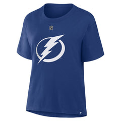 NHL Nikita Kucherov Tampa Bay Lightning Fanatics Women's Authentic Stack Name & Number T-Shirt - Blue