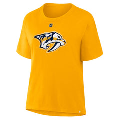 NHL Filip Forsberg Nashville Predators Fanatics Women's Authentic Stack Name & Number T-Shirt - Gold