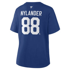 NHL William Nylander Toronto Maple Leafs Fanatics Women's Authentic Stack Name & Number T-Shirt - Blue