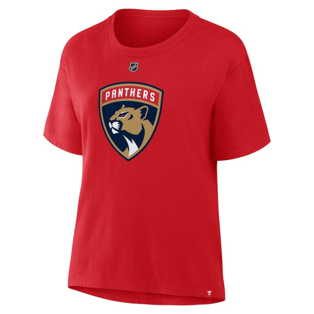 NHL Matthew Tkachuk Florida Panthers Fanatics Women's Authentic Stack Name & Number T-Shirt - Red