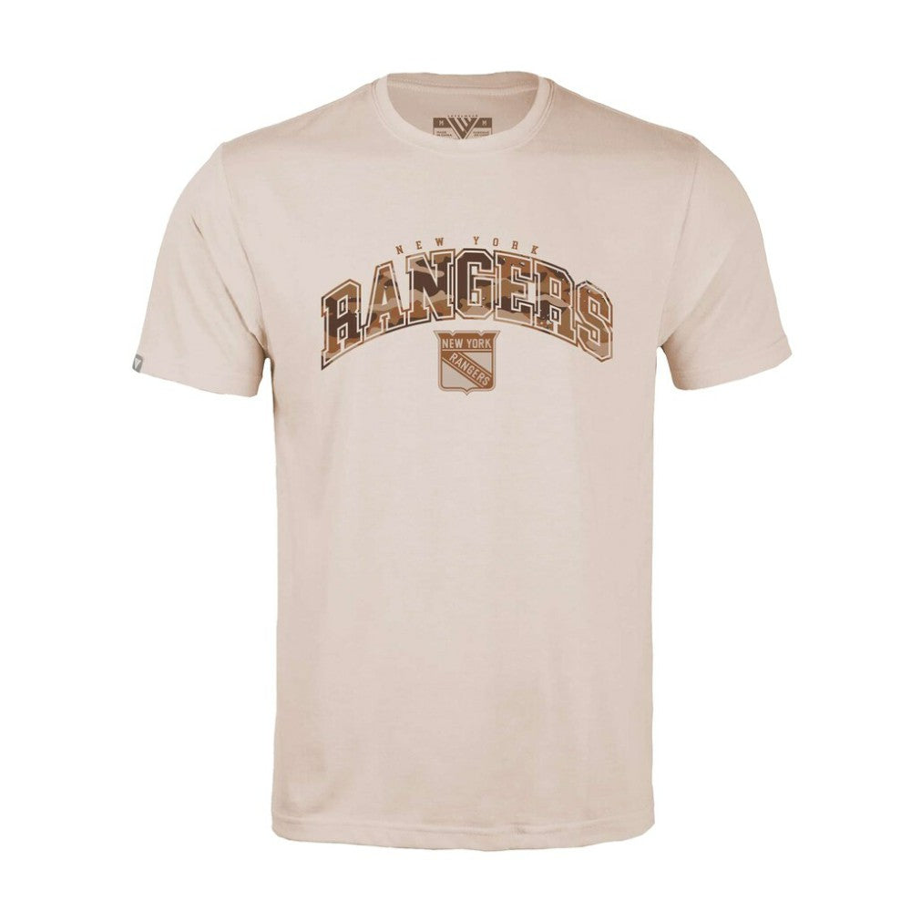 NHL New York Rangers Levelwear Desert Camo Richmond Decoy T-Shirt - Khaki