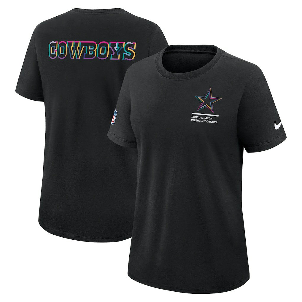 Dallas Cowboys Women's 2025 NFL Crucial Catch Tri-Blend Dri-FIT T-Shirt Black
