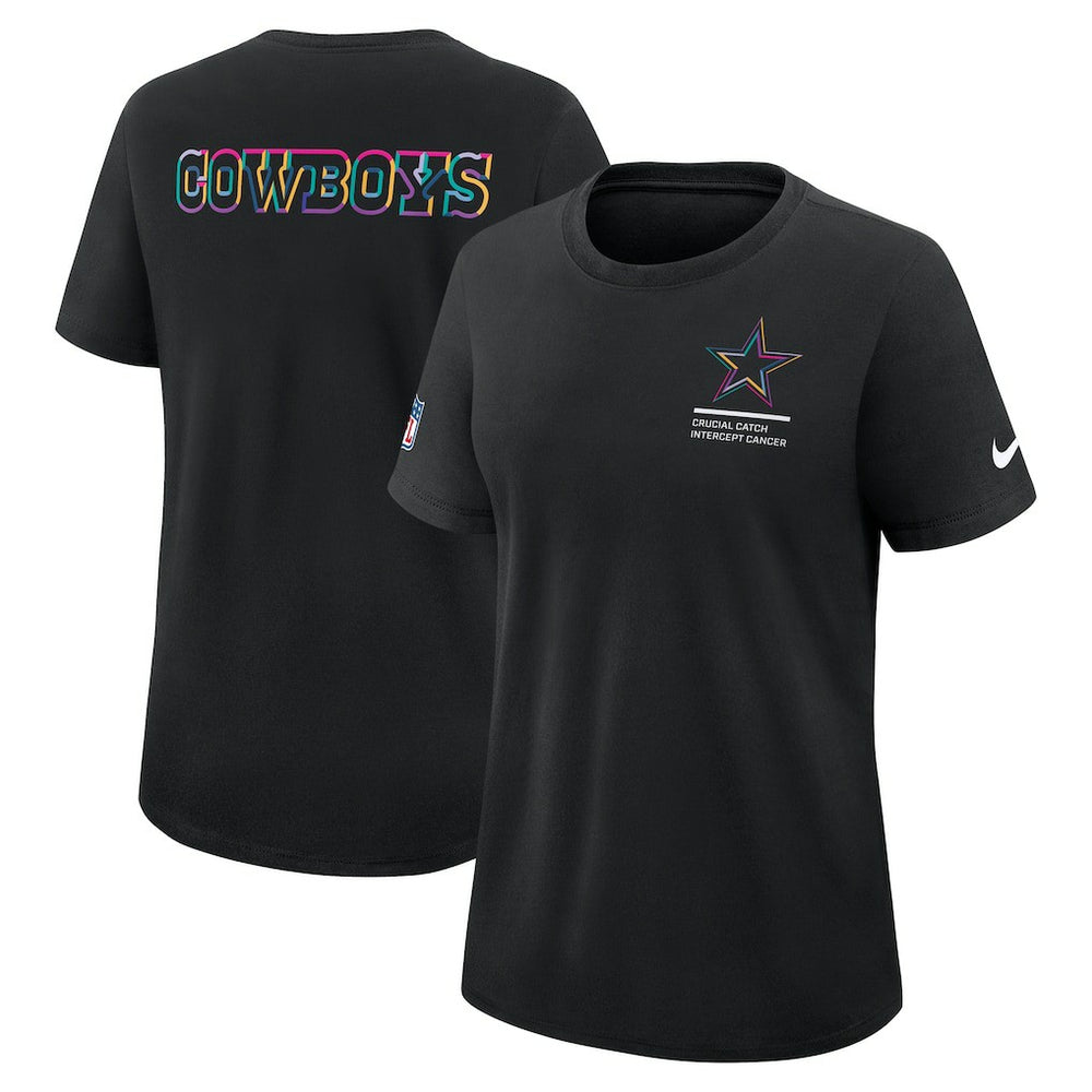 Dallas Cowboys Women's 2025 NFL Crucial Catch Tri-Blend Dri-FIT T-Shirt Black