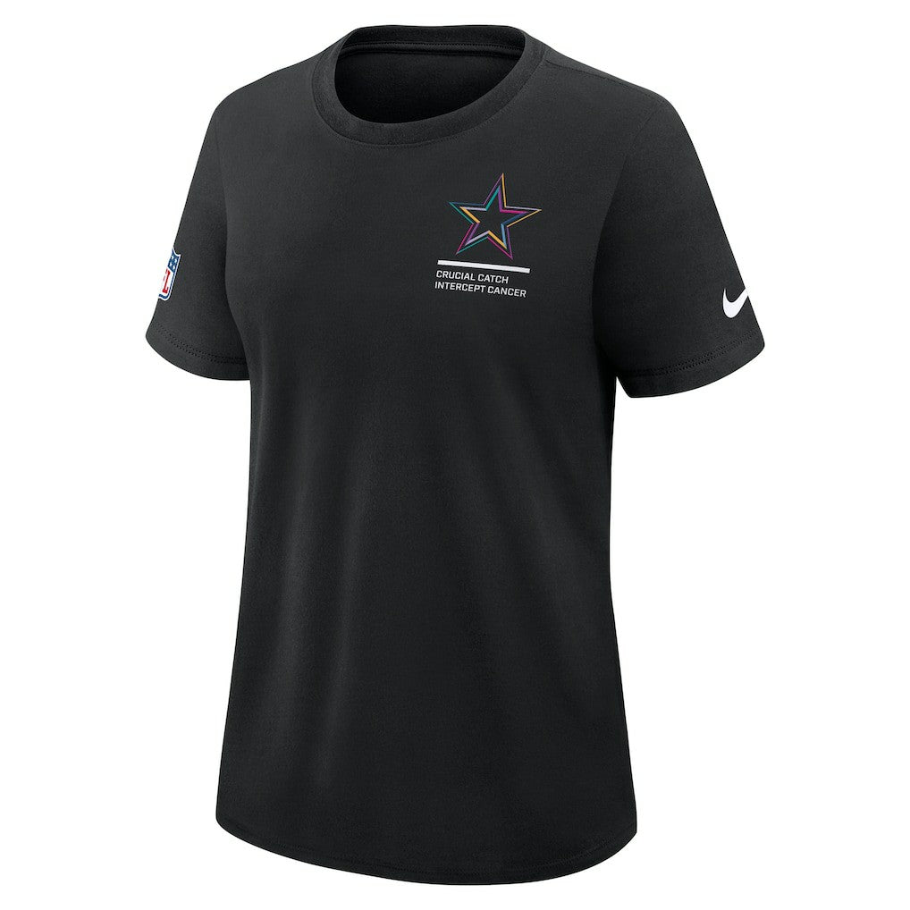 Dallas Cowboys Women's 2025 NFL Crucial Catch Tri-Blend Dri-FIT T-Shirt Black