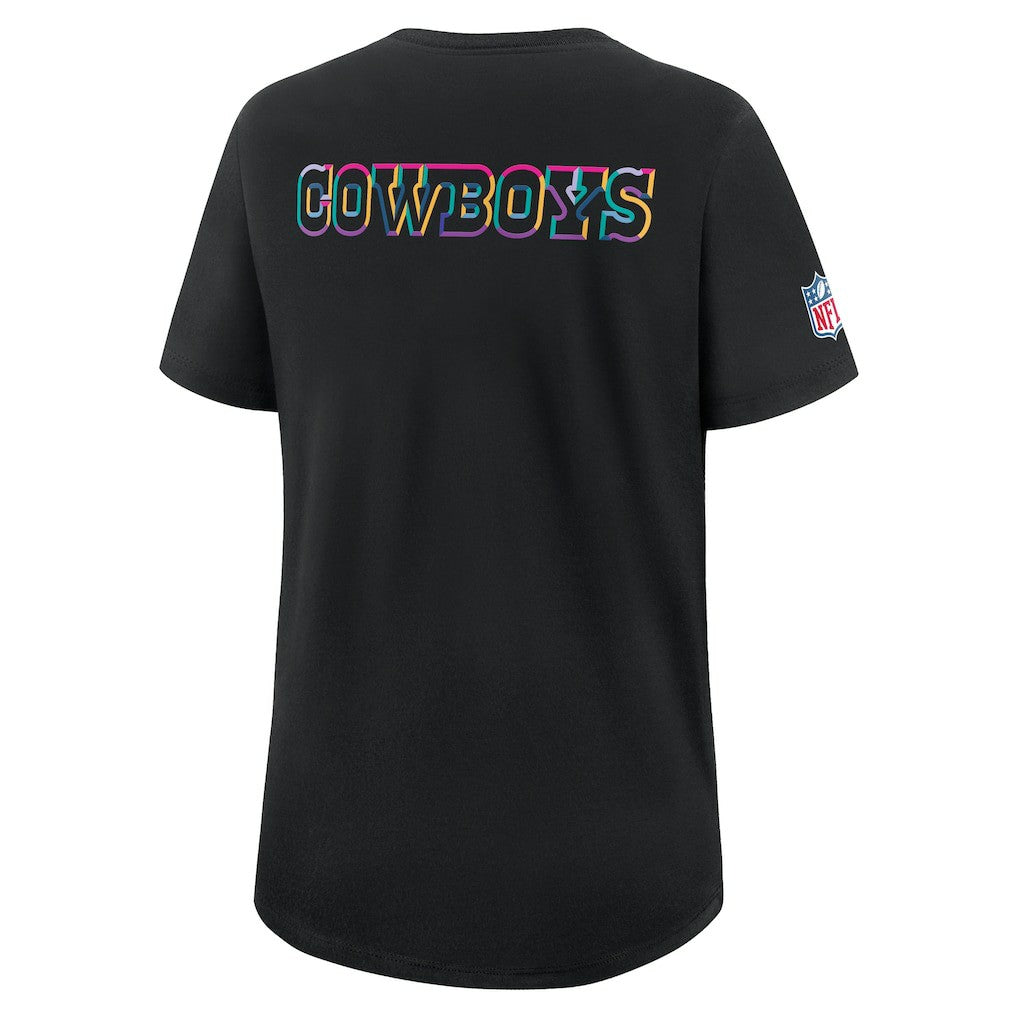 Dallas Cowboys Women's 2025 NFL Crucial Catch Tri-Blend Dri-FIT T-Shirt Black