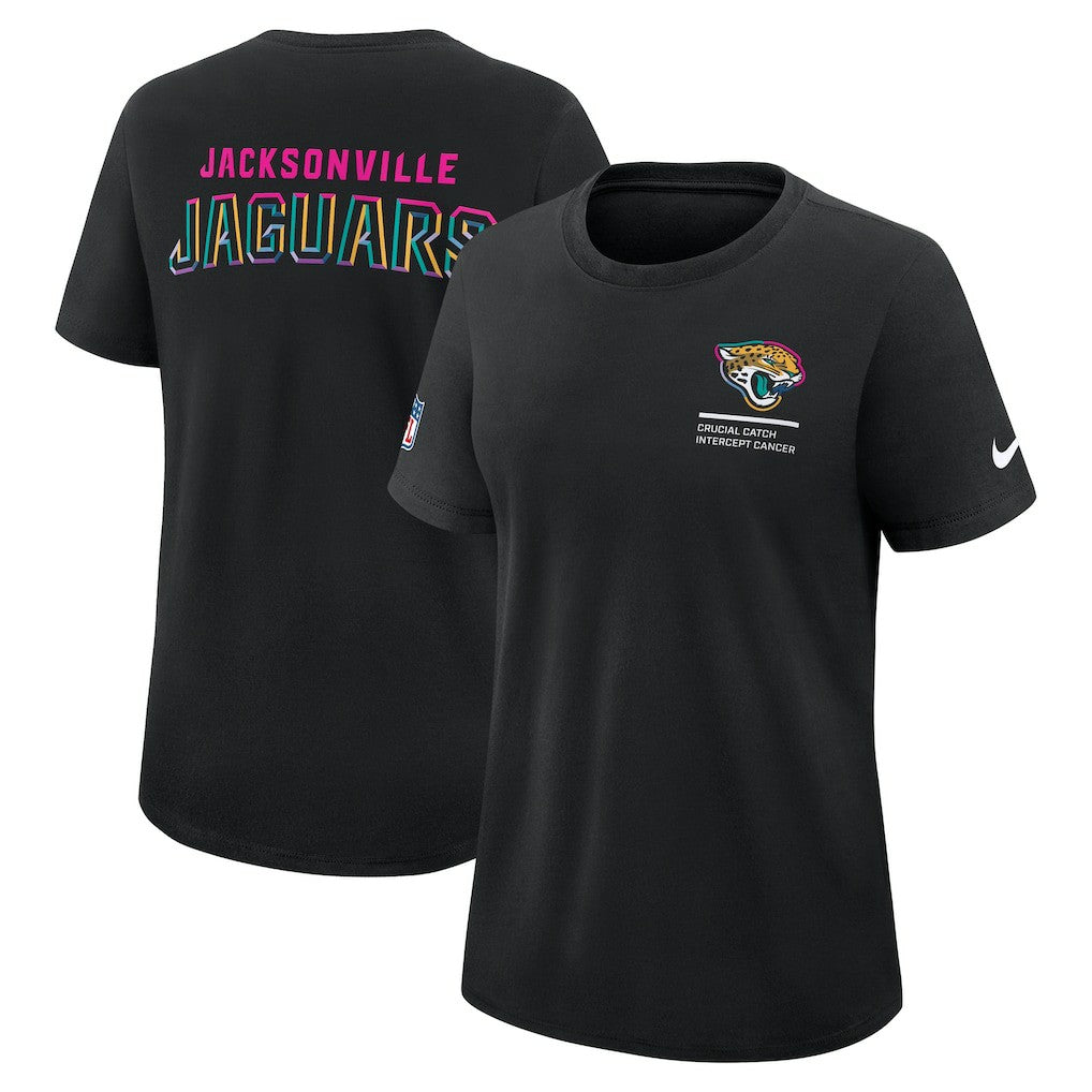 Jacksonville Jaguars Women's 2025 NFL Crucial Catch Tri-Blend Dri-FIT T-Shirt Black