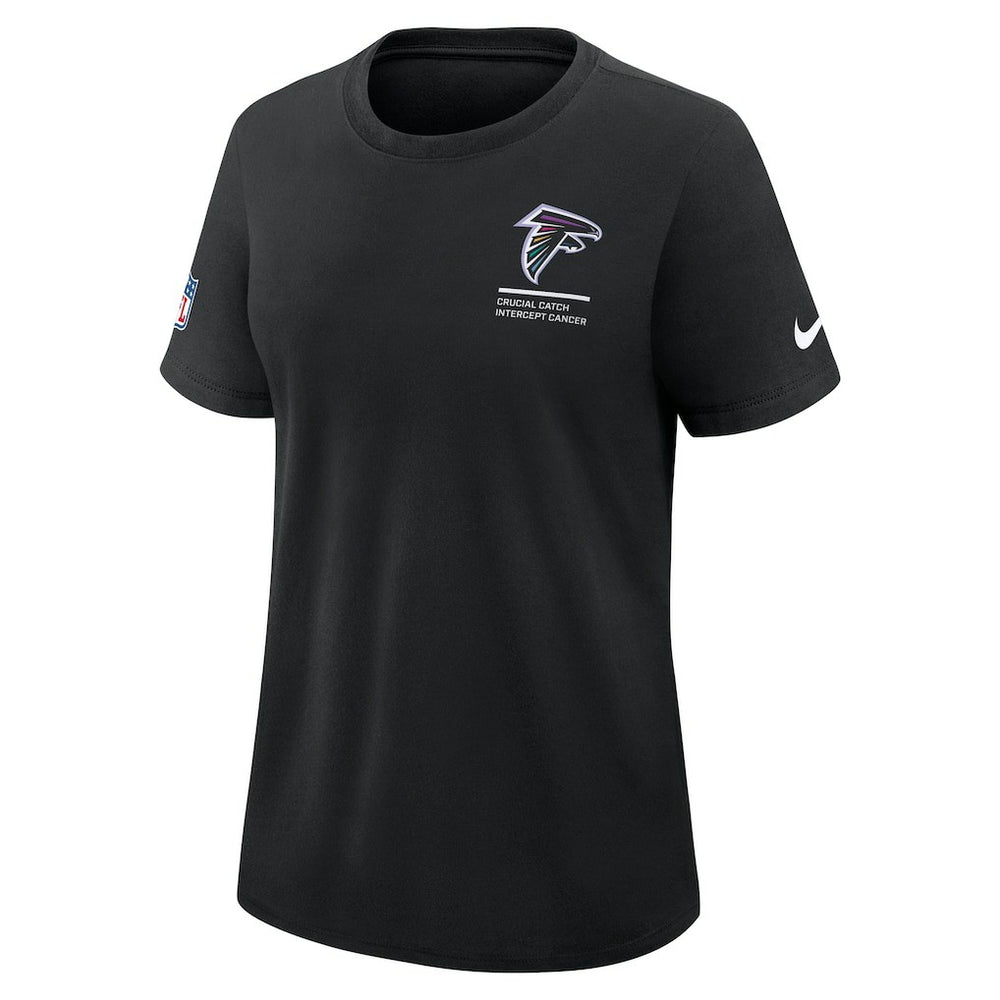 Atlanta Falcons Women's 2025 NFL Crucial Catch Tri-Blend Dri-FIT T-Shirt Black